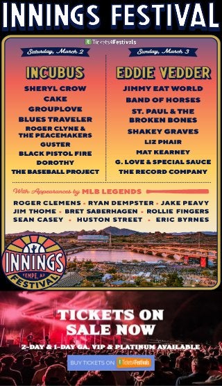 Cheap innings festival tickets and 2019 lineup