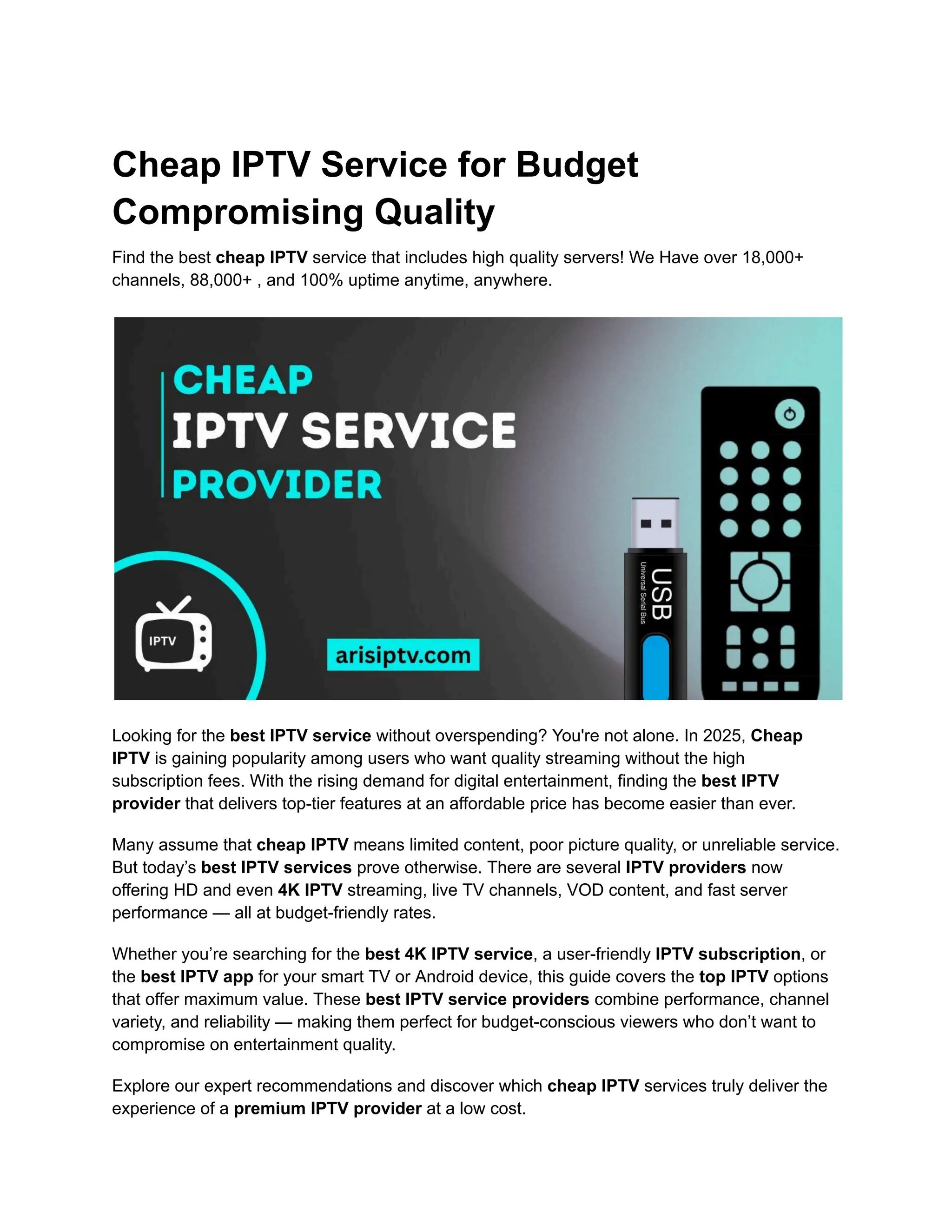 Cheap IPTV Subscription for Budget Compromising Quality.pdf