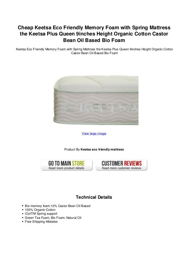 Cheap keetsa eco friendly memory foam with spring mattress the keetsa