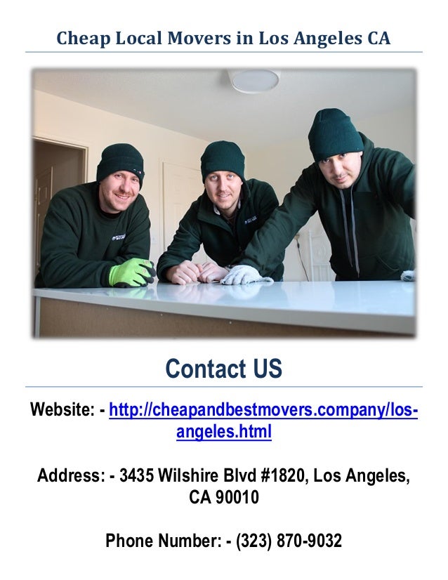 Cheap Local Movers in Los Angeles CA