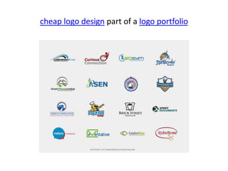 cheap logo design part of a logo portfolio
 