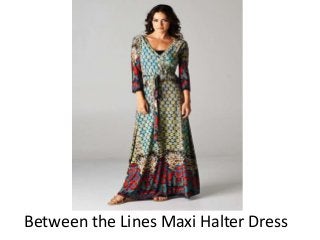Between the Lines Maxi Halter Dress
 