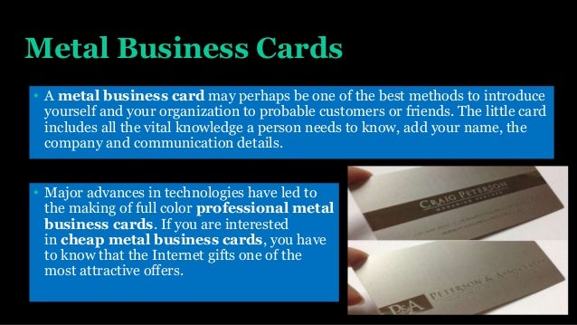 Cheap Metal Business Cards The Great Bination Between