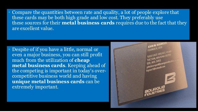 Cheap Metal Business Cards The Great Bination Between