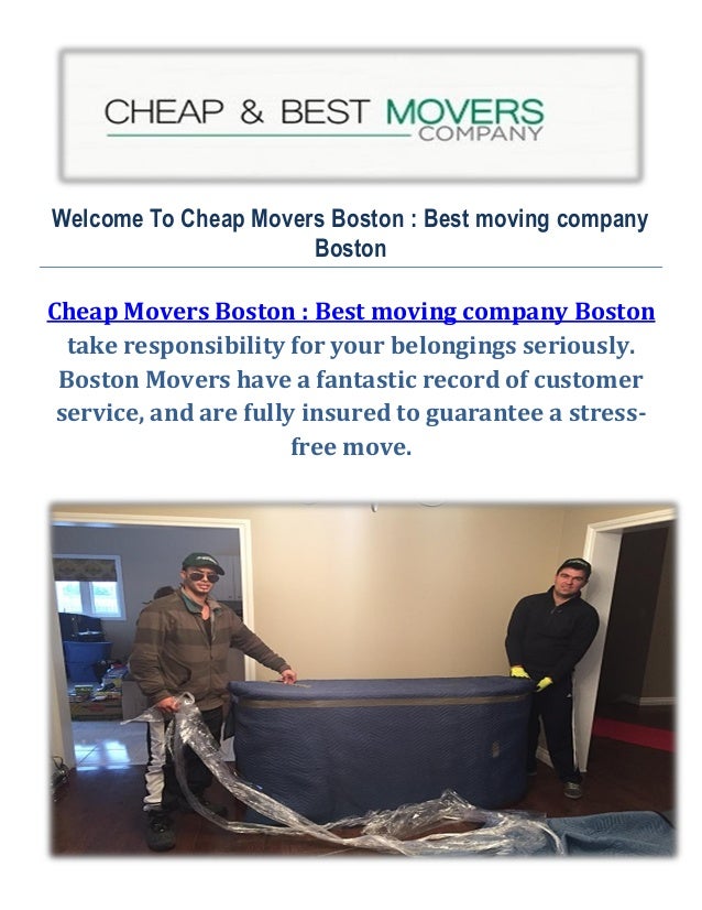 Cheap Movers in Boston, MA