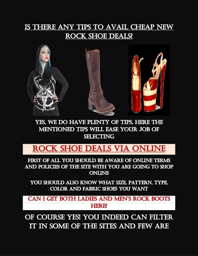 Rock Boot Deals: Sky High Demand is Fulfilled By Us!