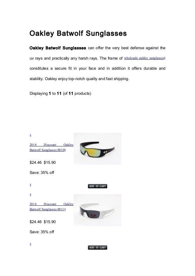 Cheap oakley batwolf sunglasses