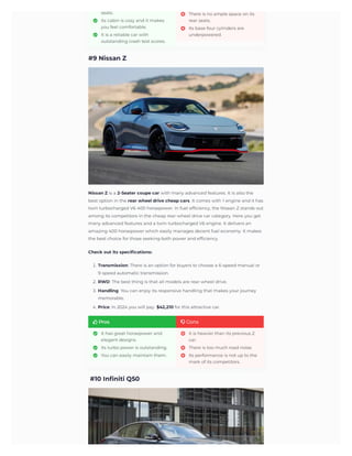 The Ultimate Guide to Rear Wheel Drive Cheap Cars | PDF