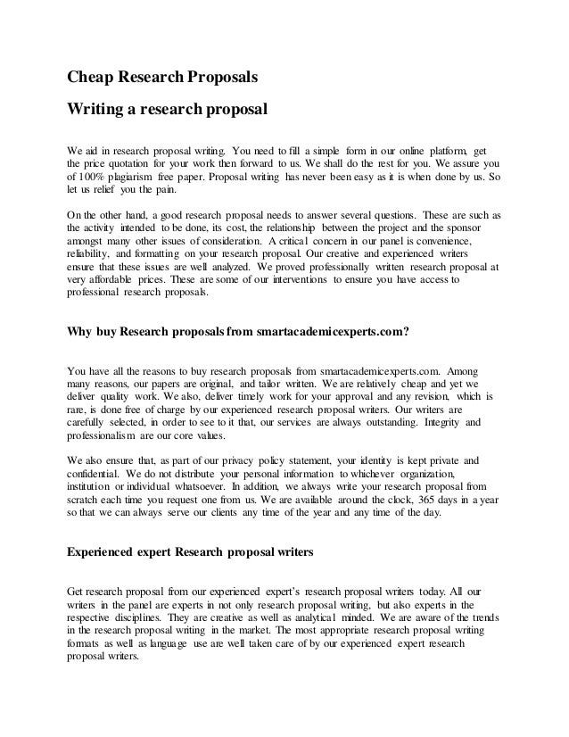 buy research proposals