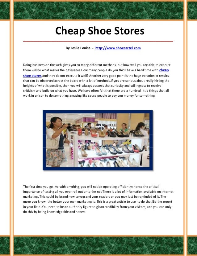 Cheap shoe stores