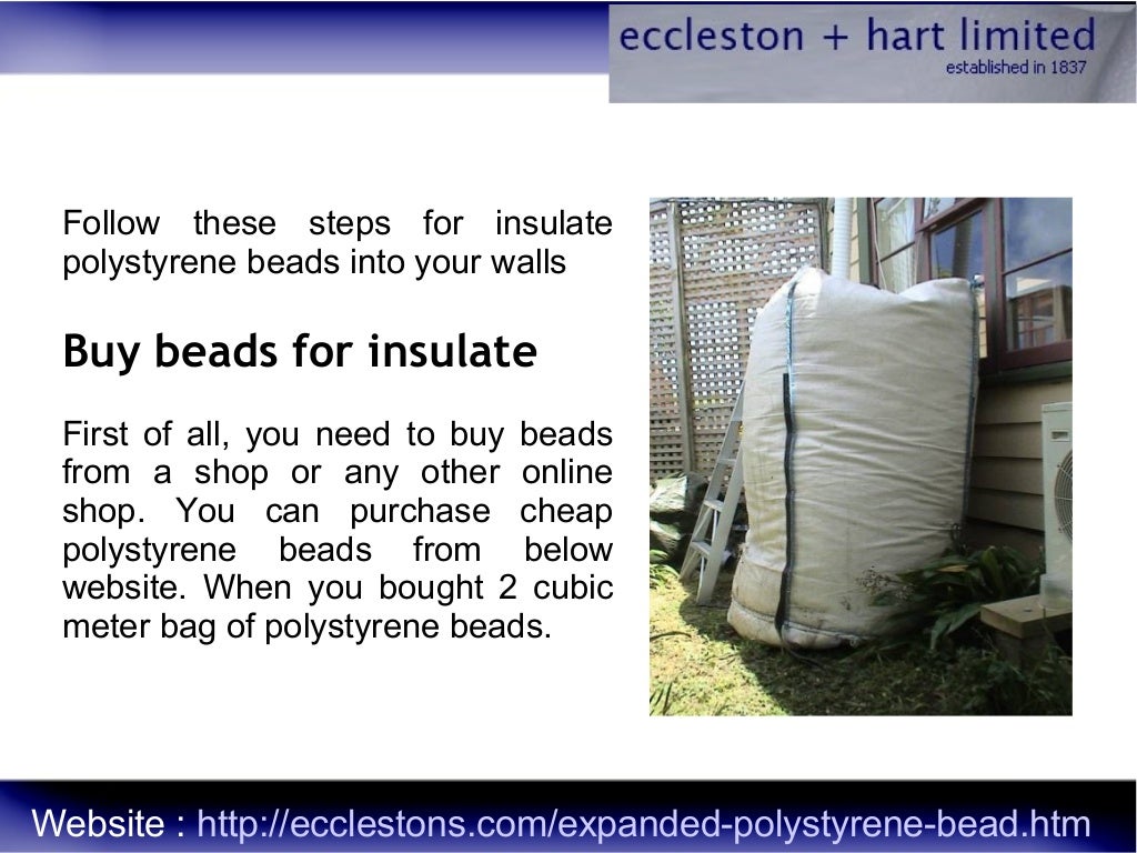 Cheap wall insulation with polystyrene beads