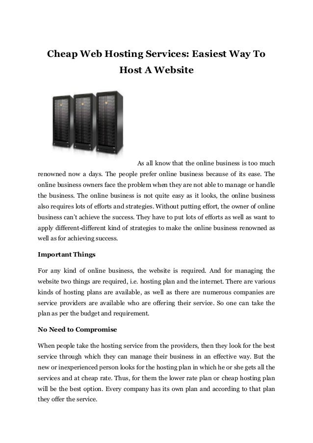 Cheap Web Hosting Services Easiest Way To Host A Website Images, Photos, Reviews