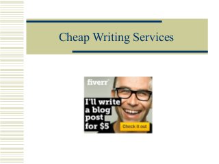 Cheap Writing Services
 