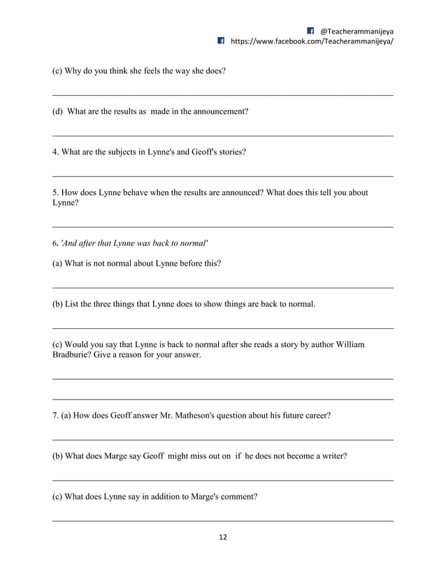 PT3/ FORM 2 Literature Cheat