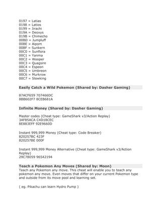 Cheat codes | PDF