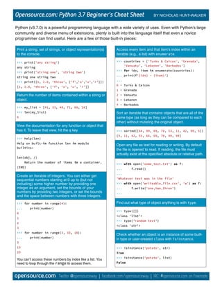 Cheat sheet python3 | PDF
