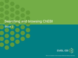 Searching and browsing ChEBI Block 2 