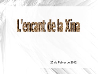 25 de Febrer de 2012 L'encant de la Xina 