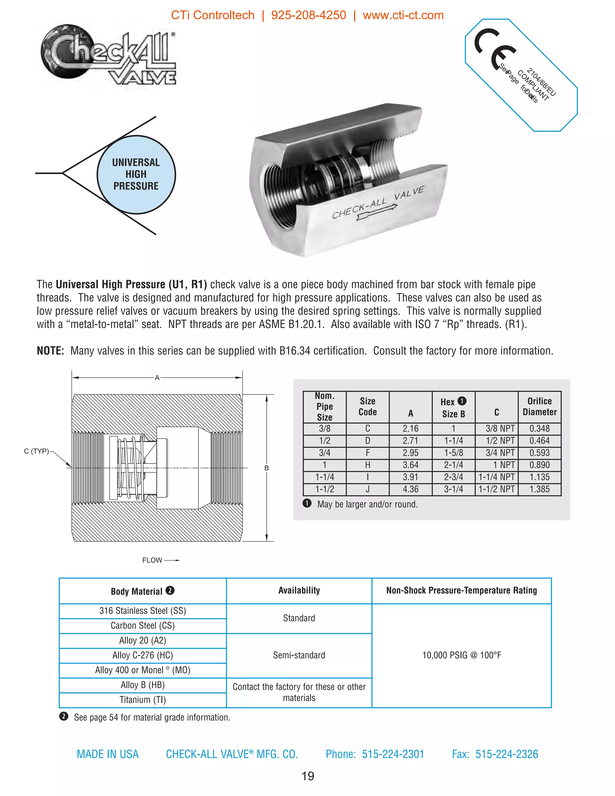 CheckAll Valve Product Catalog PDF