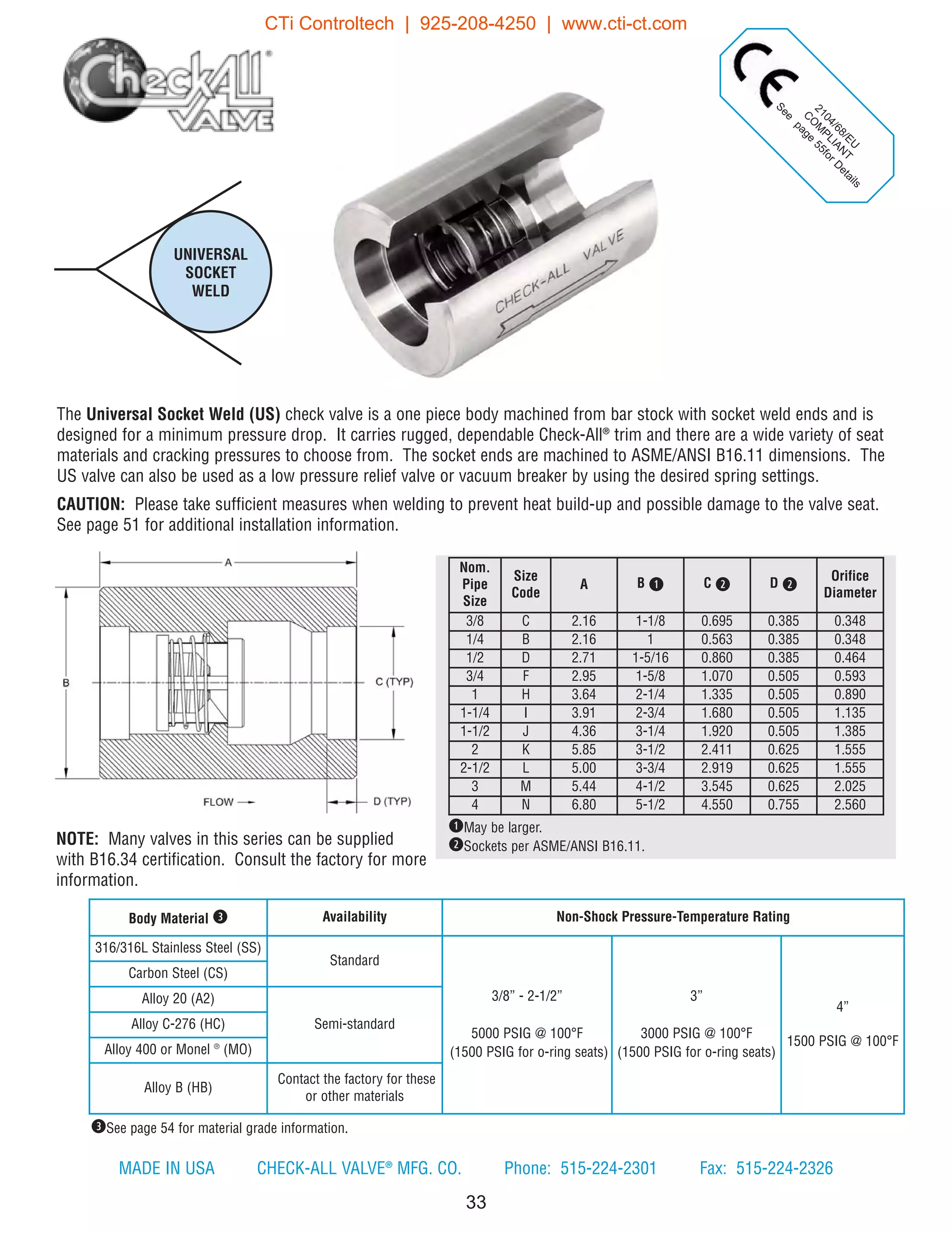 CheckAll Valve Product Catalog PDF