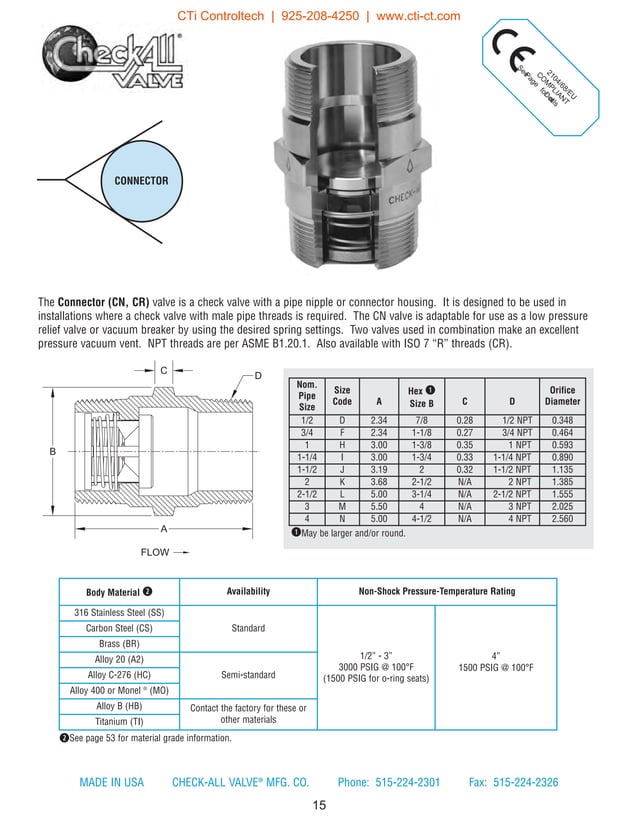 CheckAll Valve Product Catalog PDF Manufacturing Industry Industries