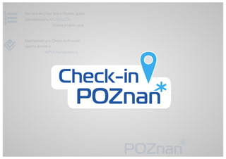 Gra miejska Check in Poznan - case study