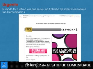 Urgente 
Quando foi a última vez que se seu ao trabalho de saber mais sobre a 
sua Comunidade ? 
 