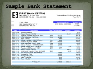 Personal Check Statement Check and Bank Statement | PPTX
