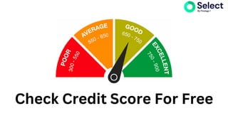 Check Credit Score For Free
 