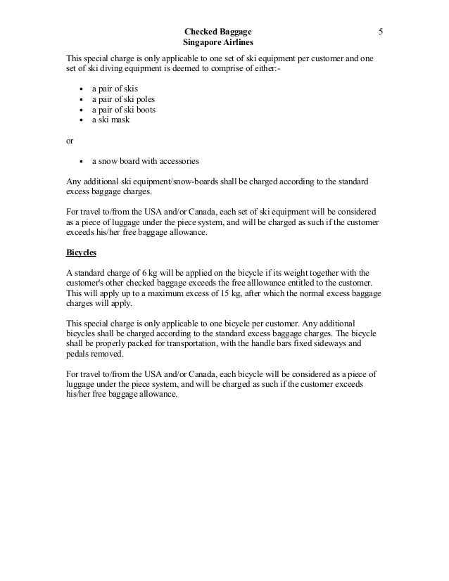 singapore airlines baggage dimensions