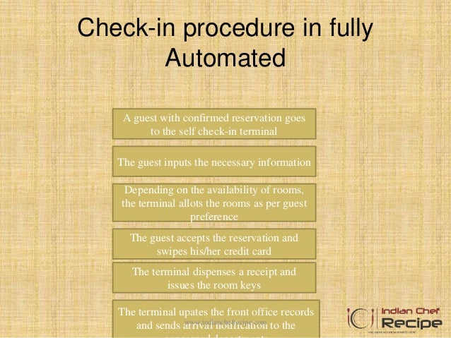 Check In And Check Out Procedures In Hotel
