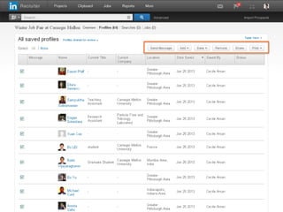 Campus Recruiter Tools 2/5
LinkedIn Confidential ©2012 All Rights Reserved 32
 