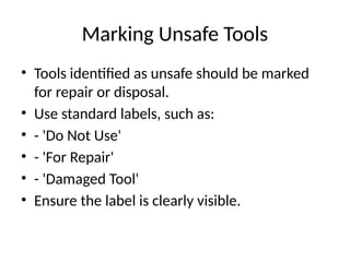 Clearly Labeled Tools Checking_and_Identifying_Faulty_Tools.pptx