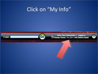 Click on “My Info” 