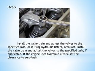 Checking piston valve clearance PPTX