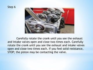 Checking piston valve clearance PPTX