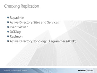 Checking the health of your active directory enviornment | PDF