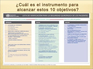 ¿Cuál es el instrumento para
alcanzar estos 10 objetivos?
 