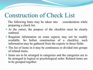 Check list | PDF