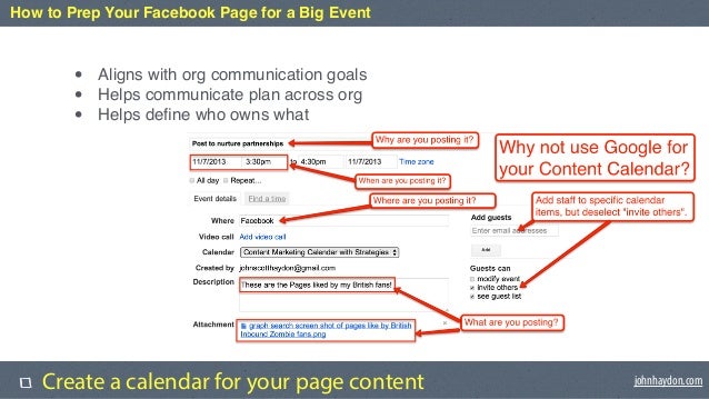 How To Prep Your Page For A Big Event A CHECKLIST