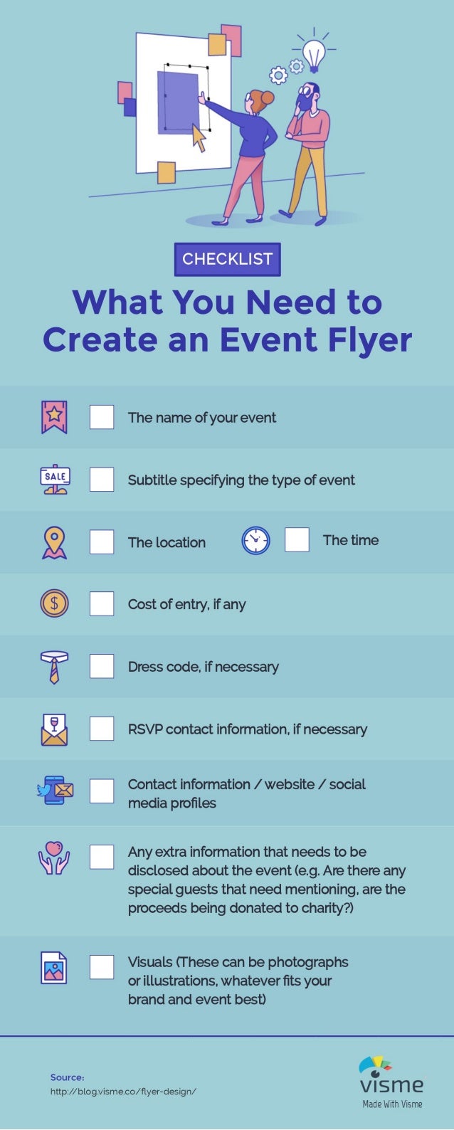 infographic checklist what you need to create an event flyer
