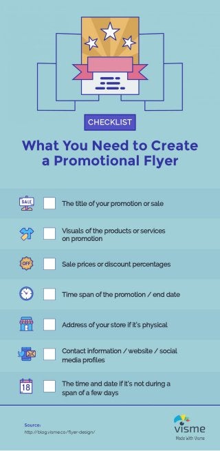 Checklist Infographic: What You Need To Create A Promotional Flyer