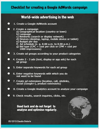 Checklist Google AdWords