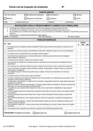 Check List Andaimes | PDF
