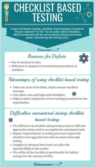 Checklist Based Testing: A Complete Guide! | PDF