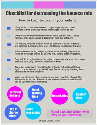Checklist bounce rate