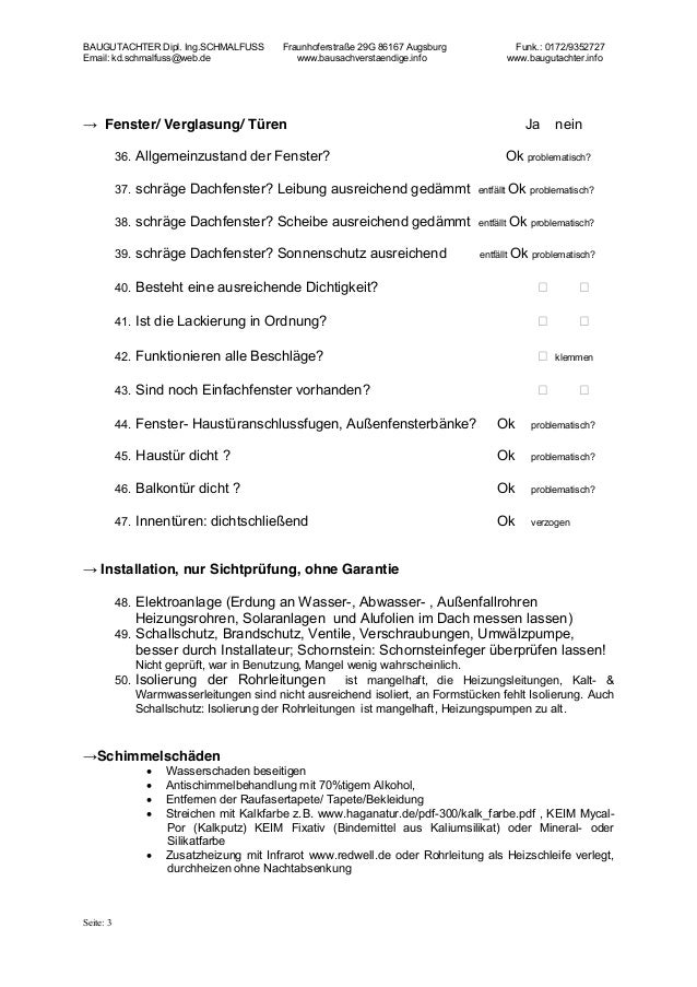 Checkliste hauskauf von bausachverständigen dieter schmalfuß Checkliste hauskauf von bausachverständigen dieter schmalfuß