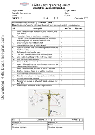 Checklist for All Construction Equipment hseprof.com.pdf
