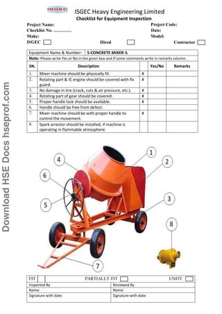 Checklist for All Construction Equipment hseprof.com.pdf