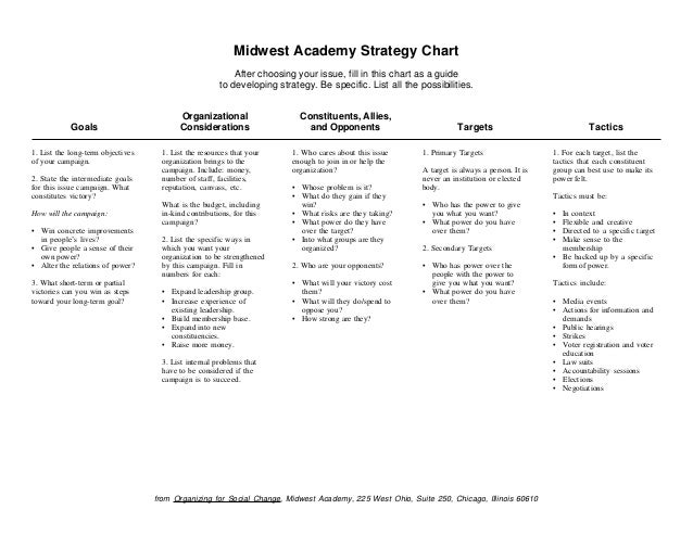 Midwest Academy Strategy Chart